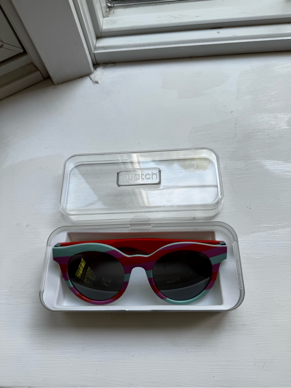 Swatch Striped Pink & Mint Sunglasses - Picture 2 of 5